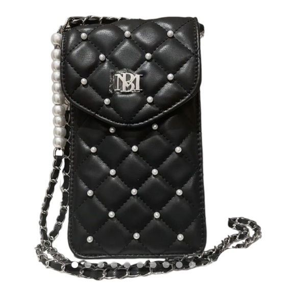 Badgley Mischka Handbags - BADGLEY MISCHKA BLACK QUILTED PHONE & REMOVABLE 6 CARD HOLDER CROSSBODY🎀